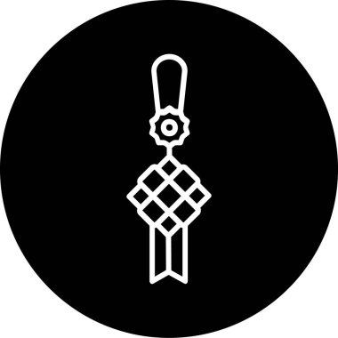 Tek izole edilmiş anahtar simgesinin vektör çizimi