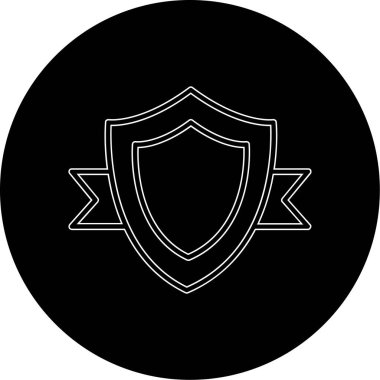 Kalkan simgesinin vektör illüstrasyonu