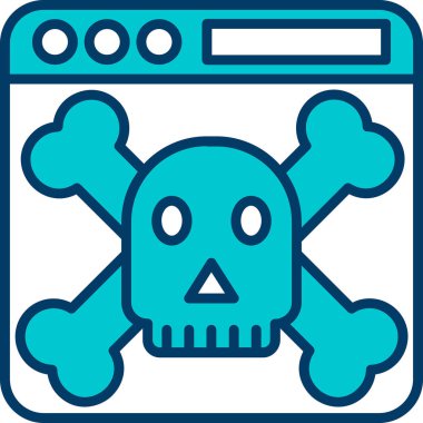 kafatası web simgesi basit tasarımı