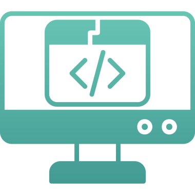 bilgisayar ekranı simgesi düz biçimli