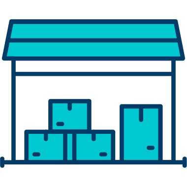 Bina. Web simgesi basit illüstrasyon