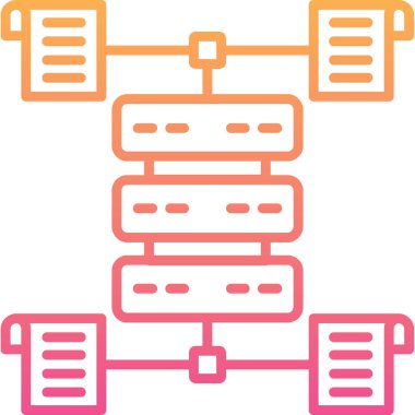 Sunucu. Web simgesi basit illüstrasyon