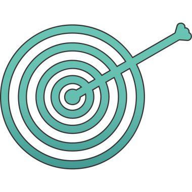 hedef simgesi. Web için dart vektör simgesinin özet çizimi