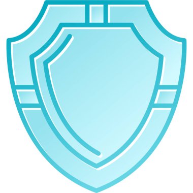 Kalkan. Web simgesi basit illüstrasyon