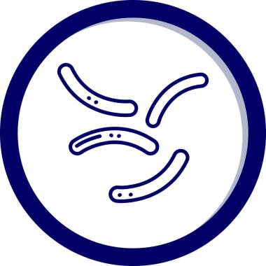 Bakteriler. Web simgesi basit illüstrasyon