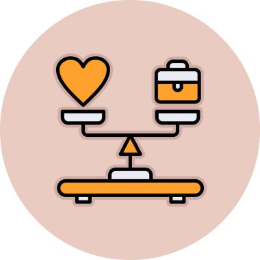 Bir kalp simgesinin vektör illüstrasyonu