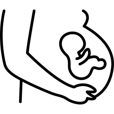 bebek eli çizilmiş vektör simgesi.