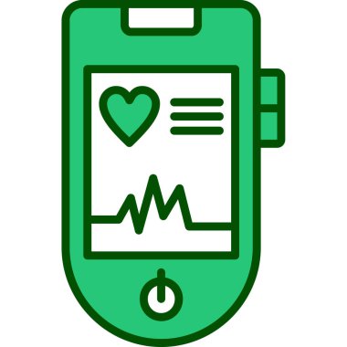 kalp hızı simgesi vektör çizimi çizimi