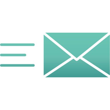 e-posta vektörü ince satır simgesi