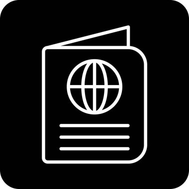 Pasaport web simgesi. Basit tasarım. vektör illüstrasyonu