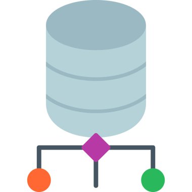 veri sunucusu. veri depolama vektörü illüstrasyonu, düz tasarım