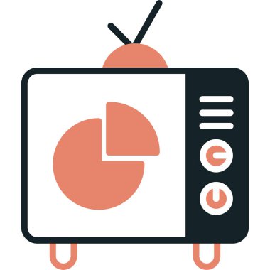 Televizyon ikonu. özet çizimi
