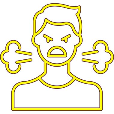 Üzgün adam ikonu. özet biçimi