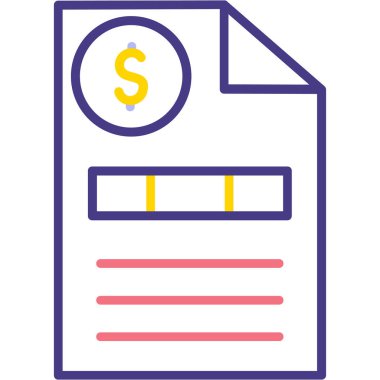 belge simgesi vektör illüstrasyonu