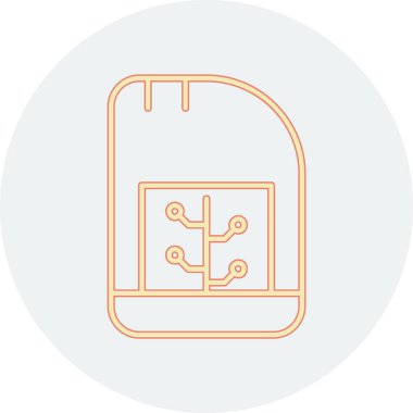 Akıllı telefon simgesinin vektör çizimi