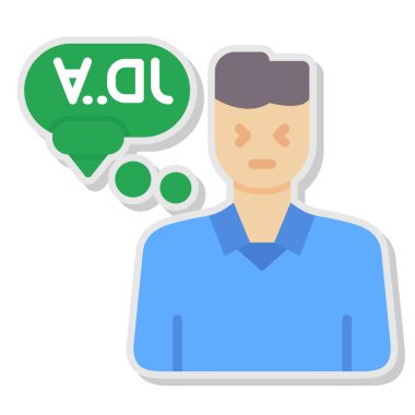 Konuş. Web simgesi basit illüstrasyon