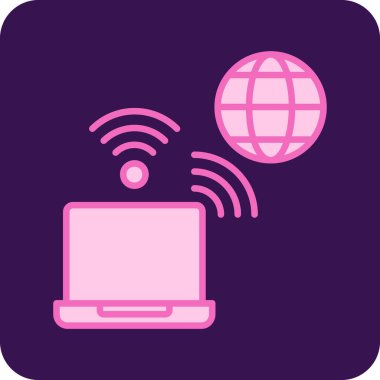 İnternet simgesi, vektör illüstrasyonu