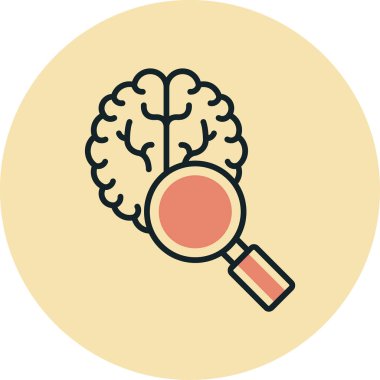 Beyin. Web simgesi basit illüstrasyon