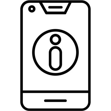 Akıllı telefon simgesinin vektör illüstrasyonu
