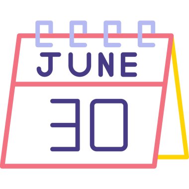 Temmuz 1 vektör simgesi tek satırda. Basit tasarım.