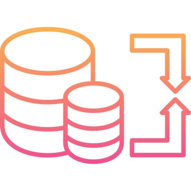 Veri depolama simgesinin vektör illüstrasyonu