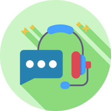 Konuş. Web simgesi basit illüstrasyon