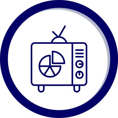 Televizyon. Web simgesi basit illüstrasyon