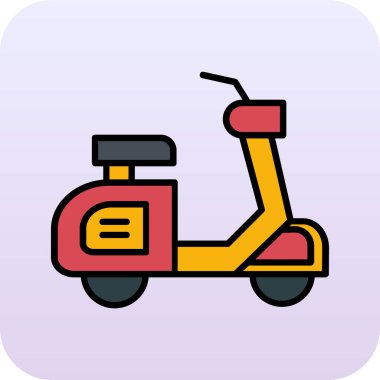 Motosiklet simge vektör çizim