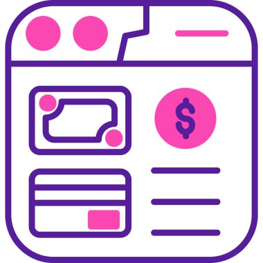 Para için. Web simgesi basit tasarım