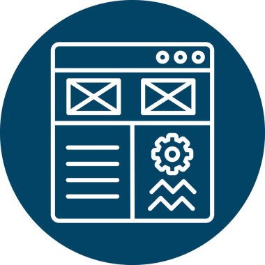 Tarayıcı penceresi. Web simgesi basit illüstrasyon