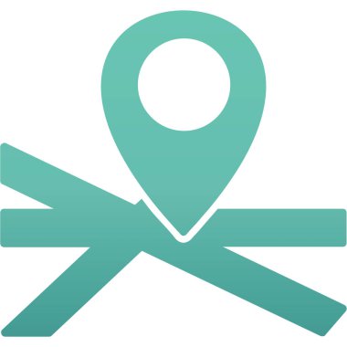 harita pin düz yumuşak mavi renk simgesi