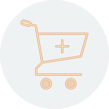 Alışveriş arabası ikon vektör illüstrasyonu