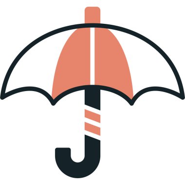 şemsiye simgesi vektör illüstrasyonu