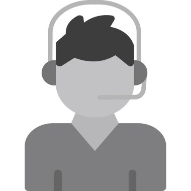 Müşteri hizmetleri operatörü simgesi, basit biçim