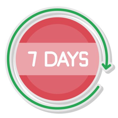 Beyaz arkaplanda modern tarzda izole edilmiş sayı günleri simgesi.