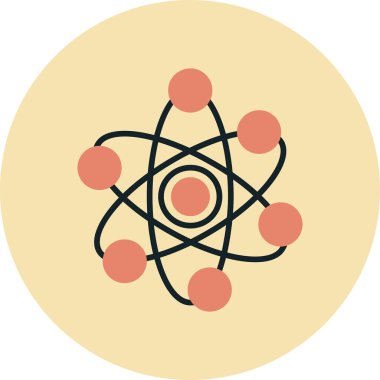 Atom simgesinin vektör illüstrasyonu