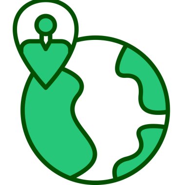 küresel dünya ikonu. genel vektör simgesi rengini izole et