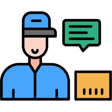 Müşteri hizmetleri çalışanı simgesi