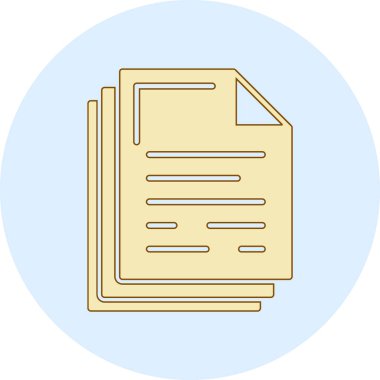 belge simgesi vektör illüstrasyonu