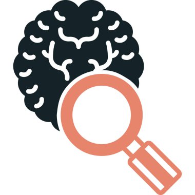 Büyüteç ikonlu beyin