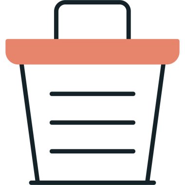 Alışveriş arabası, vektör illüstrasyonu