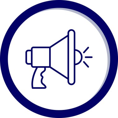 Duyuru. Web simgesi basit illüstrasyon