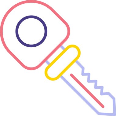 Çizgi film anahtar simgesinin vektör çizimi