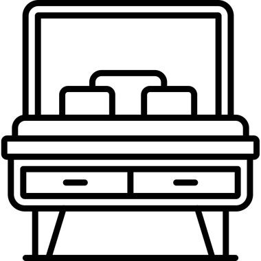 Mobilya ikonu. vektör illüstrasyonu