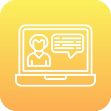 Sohbet simgesi, vektör illüstrasyonu basit tasarım