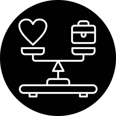 Bir kalp simgesinin vektör illüstrasyonu