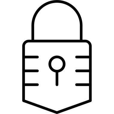 Kilit. Web simgesi basit illüstrasyon