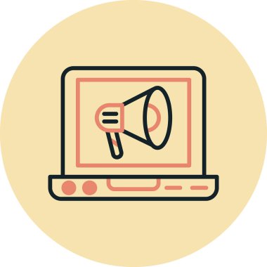 Pazarlama web simgesi. Basit tasarım. vektör illüstrasyonu