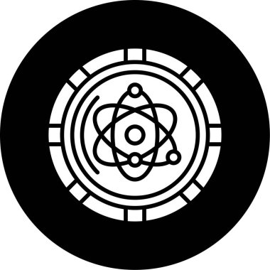 atom. Web simgesi basit illüstrasyon