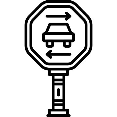 araba simgesi vektör illüstrasyonu